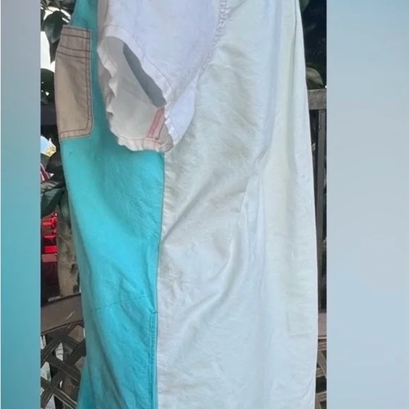 Kids Colorblock Button Polo Shirt - Blue & White - Picture 3 of 5